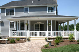 porch posts and railings at Leisure World