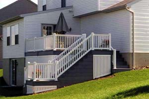 deck, stairs, posts and railings at Leisure World
